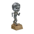 Resin Male Track Runner Bobble Head - 6"